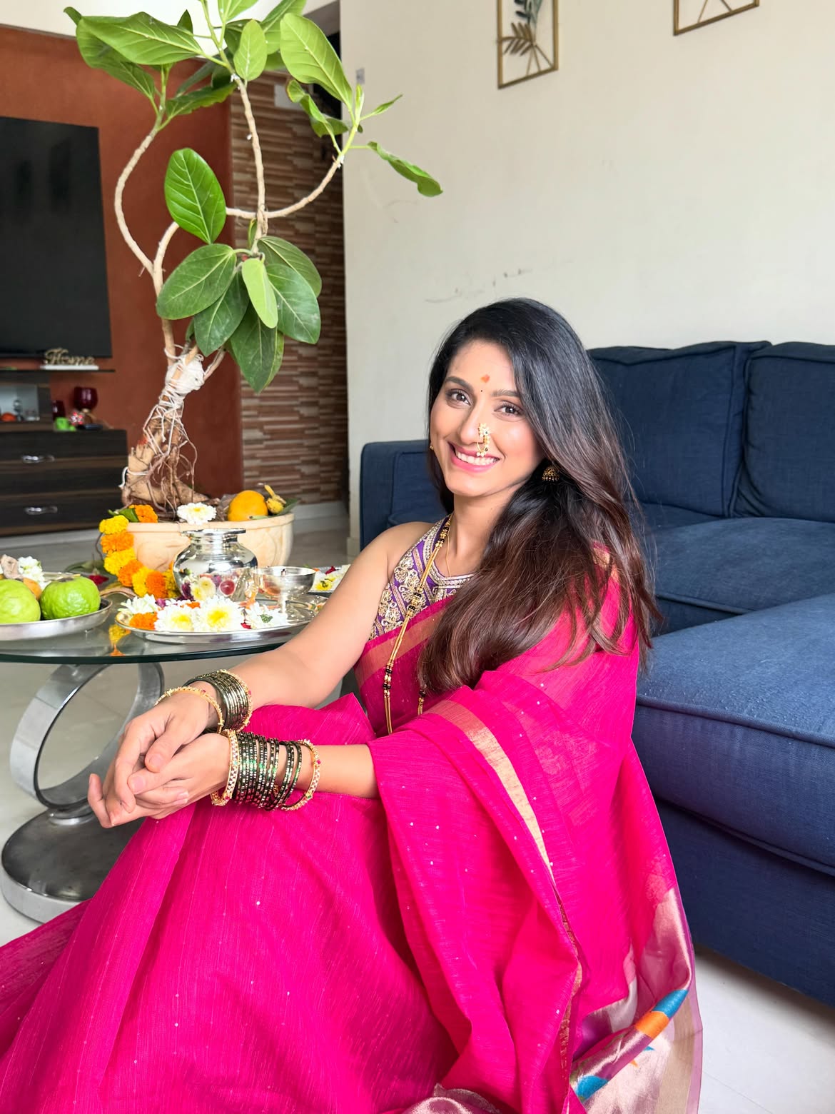 Reshma Shinde Vat Purnima look