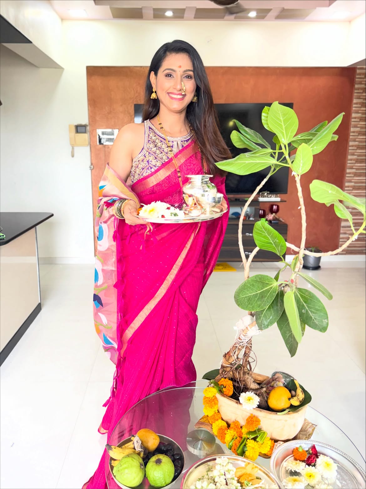 Reshma Shinde Vat Purnima look