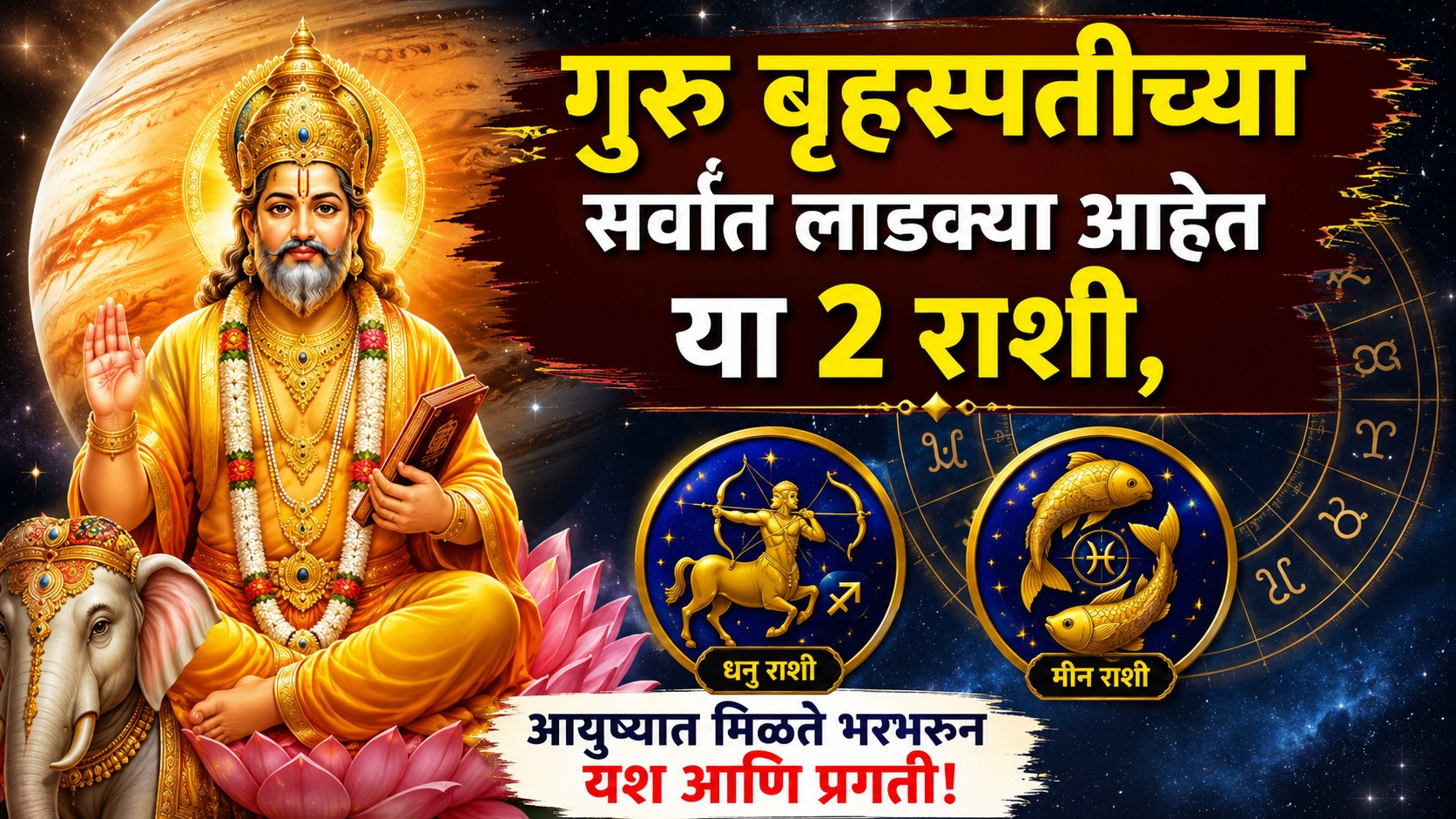 गुरु बृहस्पतीच्या सर्वात लाडक्या आहेत या २ राशी, आयुष्यात मिळते भरभरून यश आणि प्रगती!