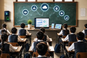 Maharashtra school digital attendance | SwiftChat smart attendance app | Sachindra Pratap Singh education commissioner | Vidya Samiksha Kendra Maharashtra school news