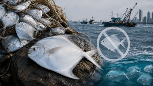 Silver Pomfret fish conservation Maharashtra | Super Saranga fish variety Mumbai Satpati coast | Illegal overfishing of small pomfret | Maharashtra State Fish Silver Pomfret rules