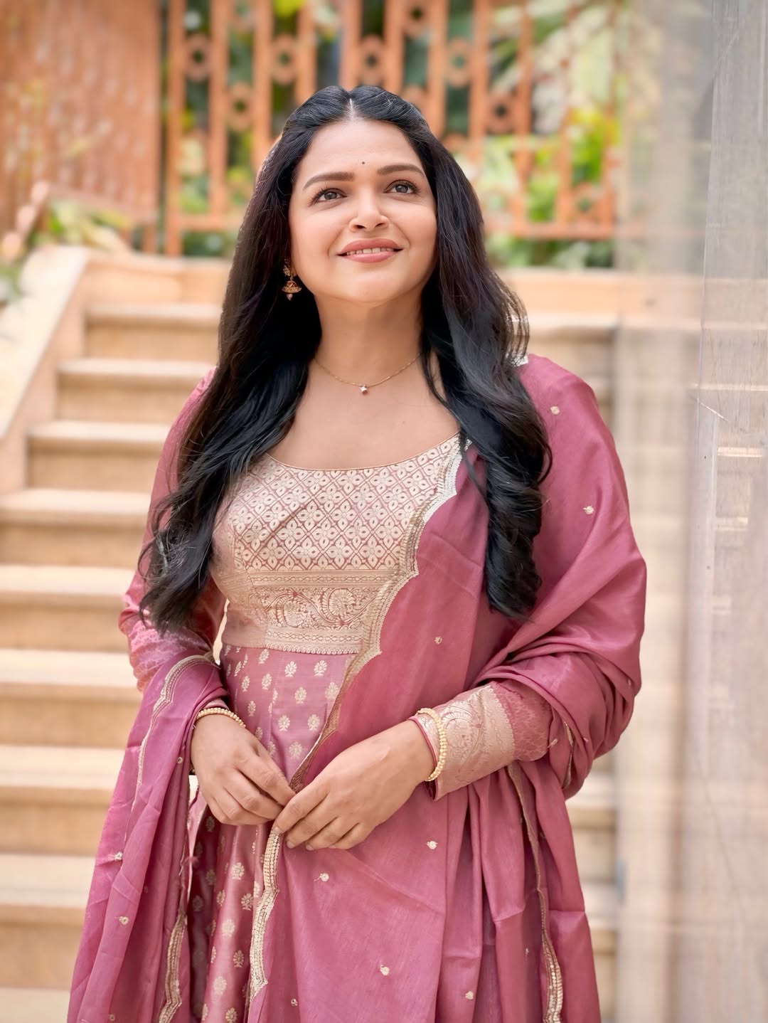 Deepa Parab Chaudhari Anarkali Dress Look