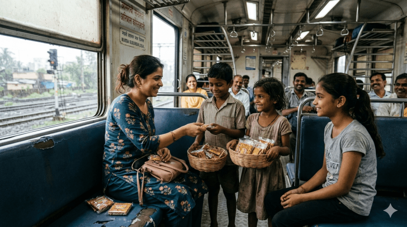 Mumbai Local Story inspiring real life incident in monsoon | Heart Warming Experience in Marathi of helping poor kids in train | मुंबई लोकल मधील प्रवासातील प्रेरणादायी गोष्ट | चांगुलपणाला नाव नसतं मुंबई लोकल मधील भावनिक प्रसंग