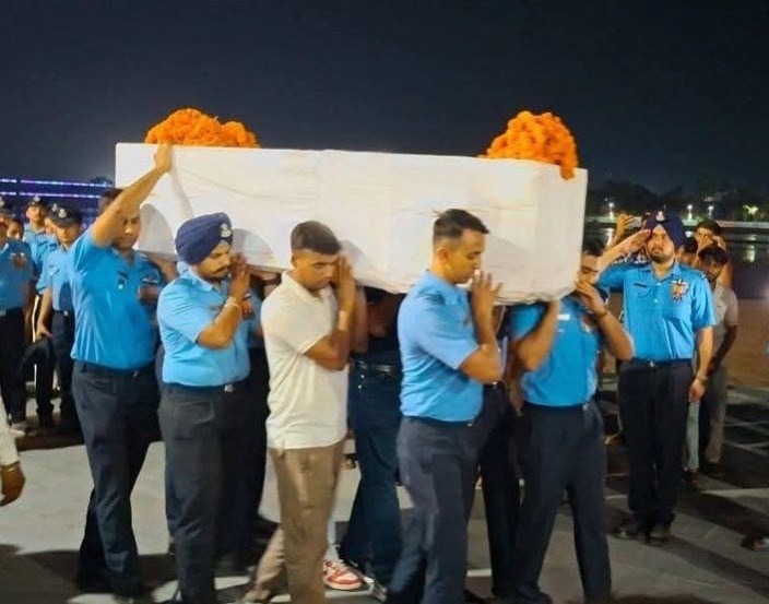 Flight Lieutenant Shubham Kumar last rites