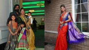 Judwaa Actress Rambha with her Husband and Kids in Canada