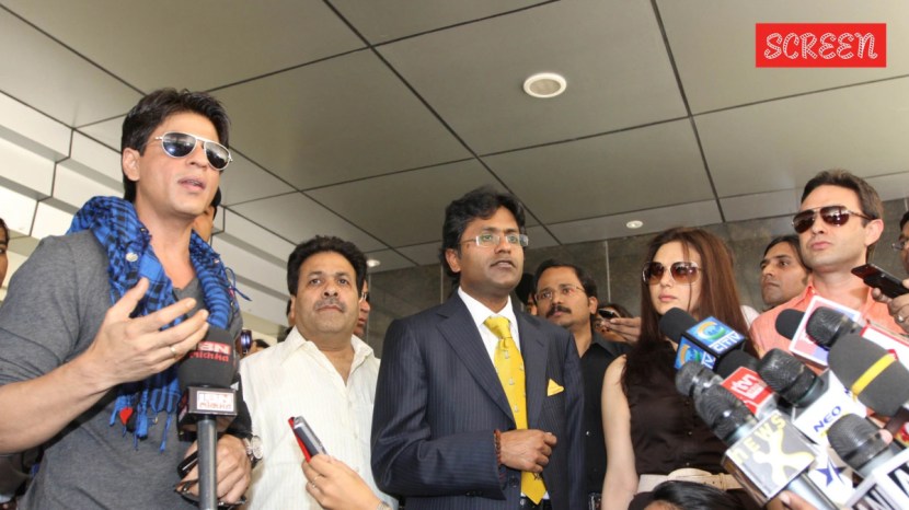 Lalit Modi sharing story about convincing Shah Rukh Khan to buy KKR IPL team in Marathi(1)