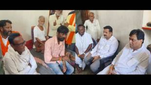 Ashok Chavan visits Nanded farmer family | Gunaji Bapurao Pawar farmer suicide Ardhapur | Nanded farmers loan distress Maharashtra | Bhauhrao Chavan sugar factory tractor employment relief