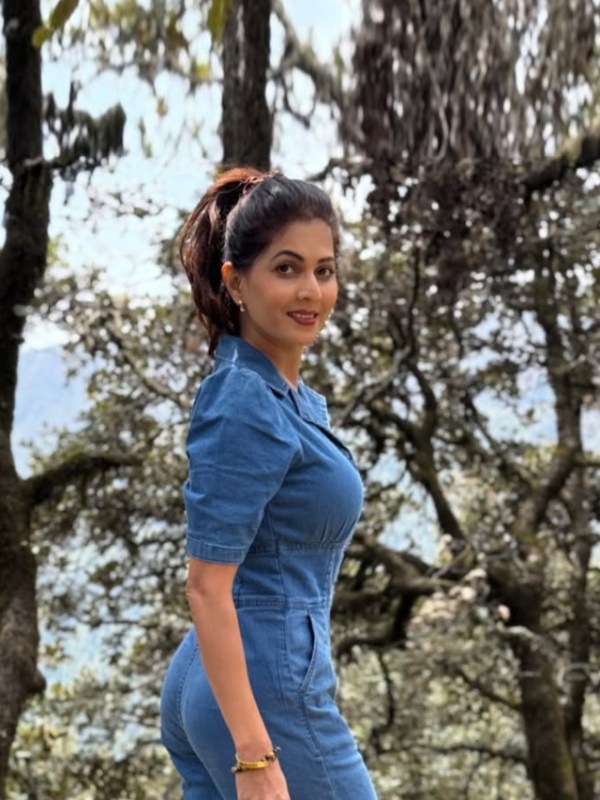Maadhavi Nemkar Denim Jumpsuit Dress