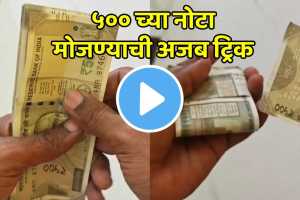 Money Counting 500 Rupee Note Viral Video