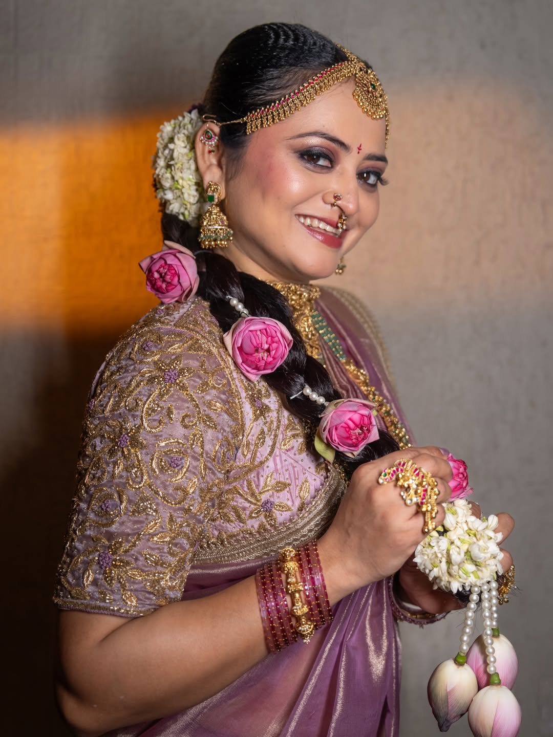 Monika Dabade Saree South Indian Look