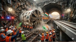 मुंबई – अहमदाबाद बुलेट ट्रेन प्रकल्पाला गती ; पालघरमधील तिसऱ्या पर्वतीय बोगद्याचे ‘ब्रेकथ्रू’ पूर्ण