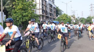 Kalyan Dombivli bicycle rally environment day | KDMC commissioner Abhinav Goyal cycling event | Kalyan fitness culture cycling group Maharashtra | BK Birla College Kalyan environment rally