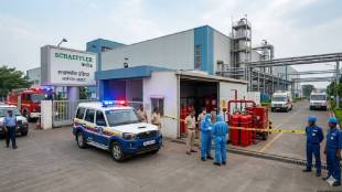 Schaeffler India Talegaon MIDC gas leak accident | Fire extinguisher carbon dioxide leakage Pimpri Pune | Two factory workers dead gas suffocation Maval | Talegaon MIDC police station investigation inspector Santosh Patil