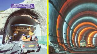 Zojila Tunnel breakthrough blast updates | Nitin Gadkari inaugurates Zojila Tunnel blasting | Asia longest bi-directional tunnel Kashmir Ladakh | India strategic Himalayan infrastructure project