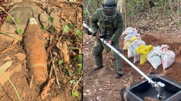 live cannonball found in uttan bhayandar | mira bhayandar police bomb disposal | nsg team defuses old explosive maharashtra | uttan beach security alerts