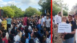 मीम्स, फलक, घोषणा आणि निर्धारही; कॉक्रोच जनता पार्टीच्या पुण्यातील आंदोलनाचे अनोखे चित्र !