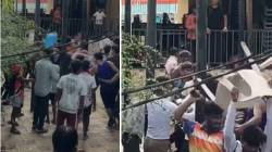 विरार जवळील रिसॉर्टमध्ये पर्यटक व कर्मचाऱ्यांमध्ये वाद ; किरकोळ वादातून तुंबळ हाणामारी, व्हिडिओ व्हायरल