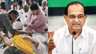 Radhakrishna Vikhe Patil Pune press conference | Maharashtra water resource minister photo | Rohit Pawar hunger strike protest | Maratha reservation Kunbi records updates