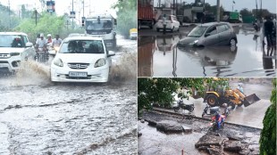 Nashik rain traffic jam updates | Kumbh Mela road digging Nashik | Dwarka chowk accident heavy rain | Manpa commissioner Manisha Khatri Trimbak road inspection