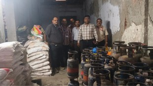 Bhiwandi illegal gas cylinder raid | Thane food and civil supplies action | Commercial gas cylinder black marketing Maharashtra | Thane crime news updates