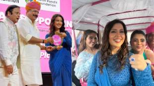 Amruta Fadnavis drives rickshaw