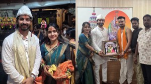लग्नानंतर निखिल चव्हाण व अनुष्का सरकटेने घेतले तुळजाभवानी मातेचे दर्शन; पाहा फोटो!