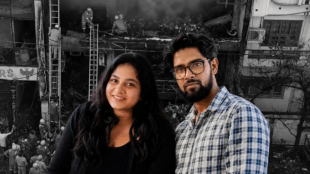 Lucknow Fire Accident site at Aliganj studio | Nilesh Anamika Death tragedy in fire accident | लखनऊ अग्निकांडात निलेश आणि अनामिकाचा मृत्यू | लखनऊ आग दुर्घटना अलिंगज स्टुडिओ