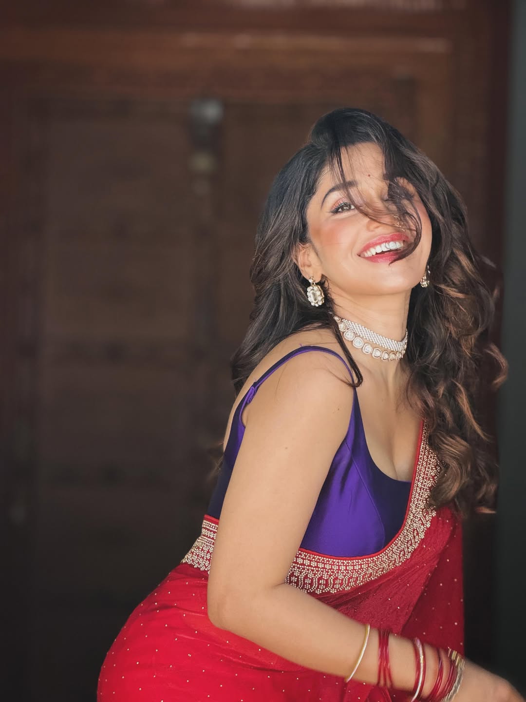 Purniemaa Dey Designer Saree Look