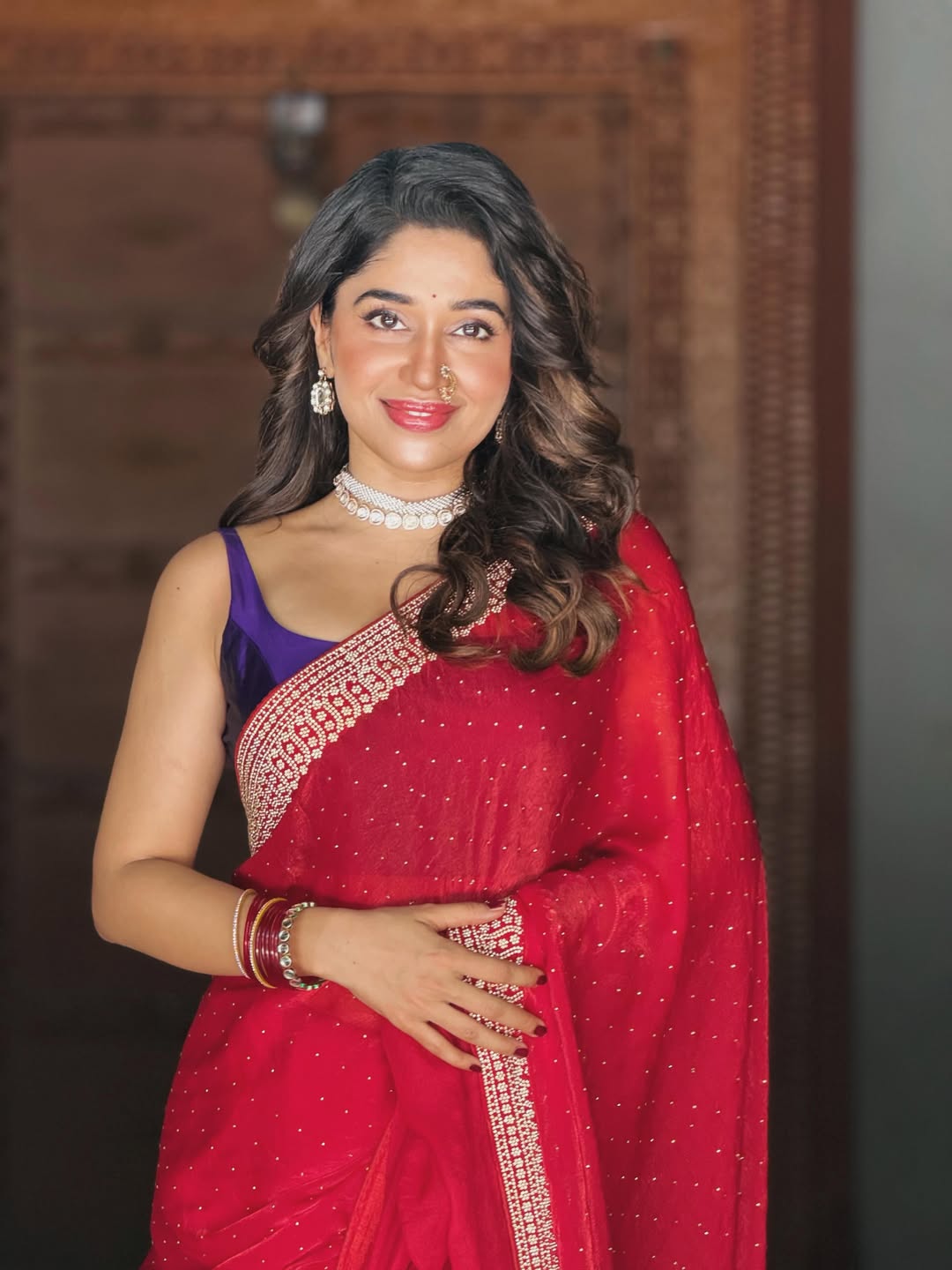 Purniemaa Dey Designer Saree Look