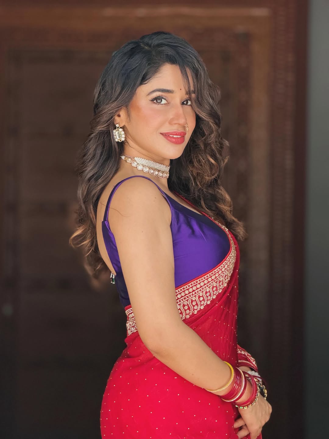 Purniemaa Dey Designer Saree Look