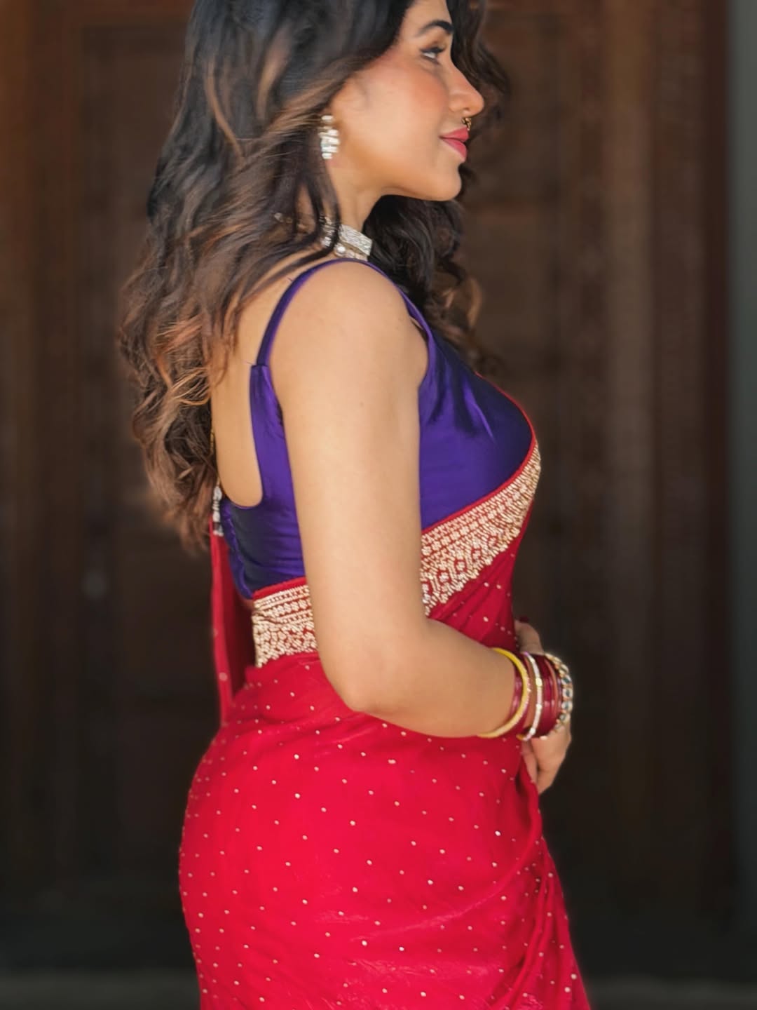 Purniemaa Dey Designer Saree Look