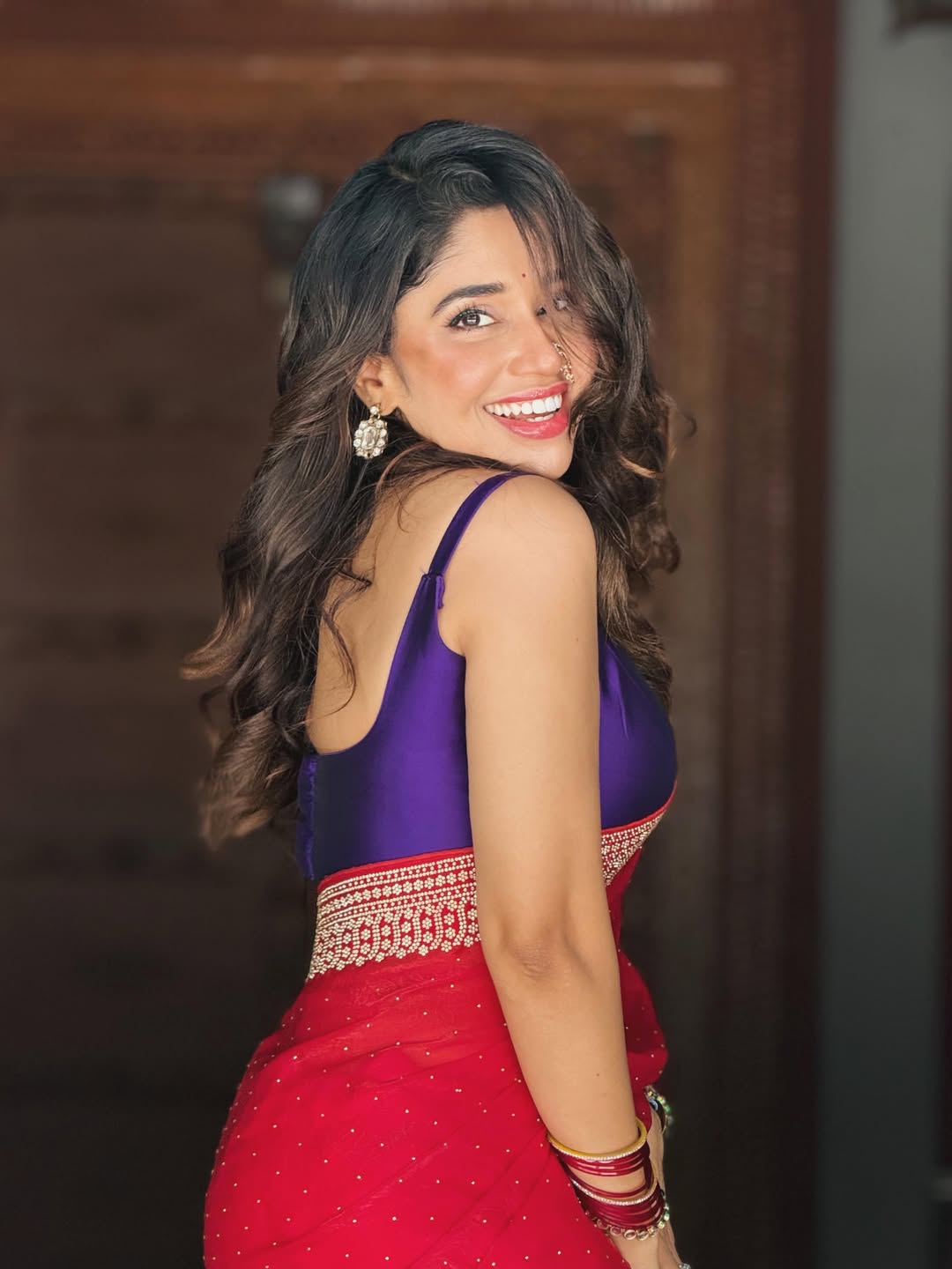 Purniemaa Dey Designer Saree Look