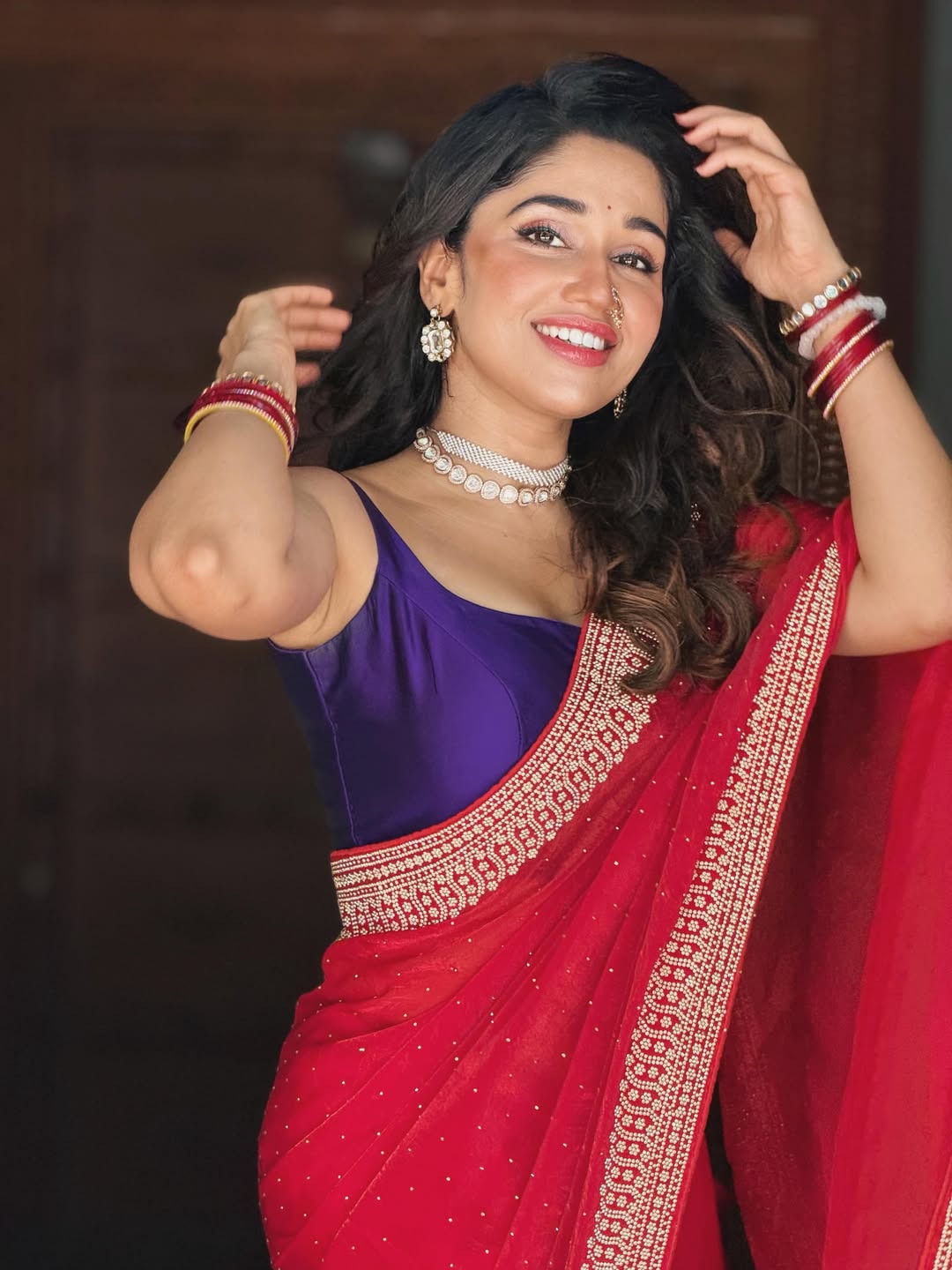 Purniemaa Dey Designer Saree Look