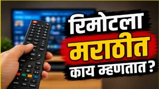 Remote control Marathi name explanation device usage concept