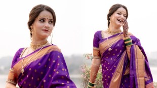 Revati Lele Bhide Purple Paithani Saree Look