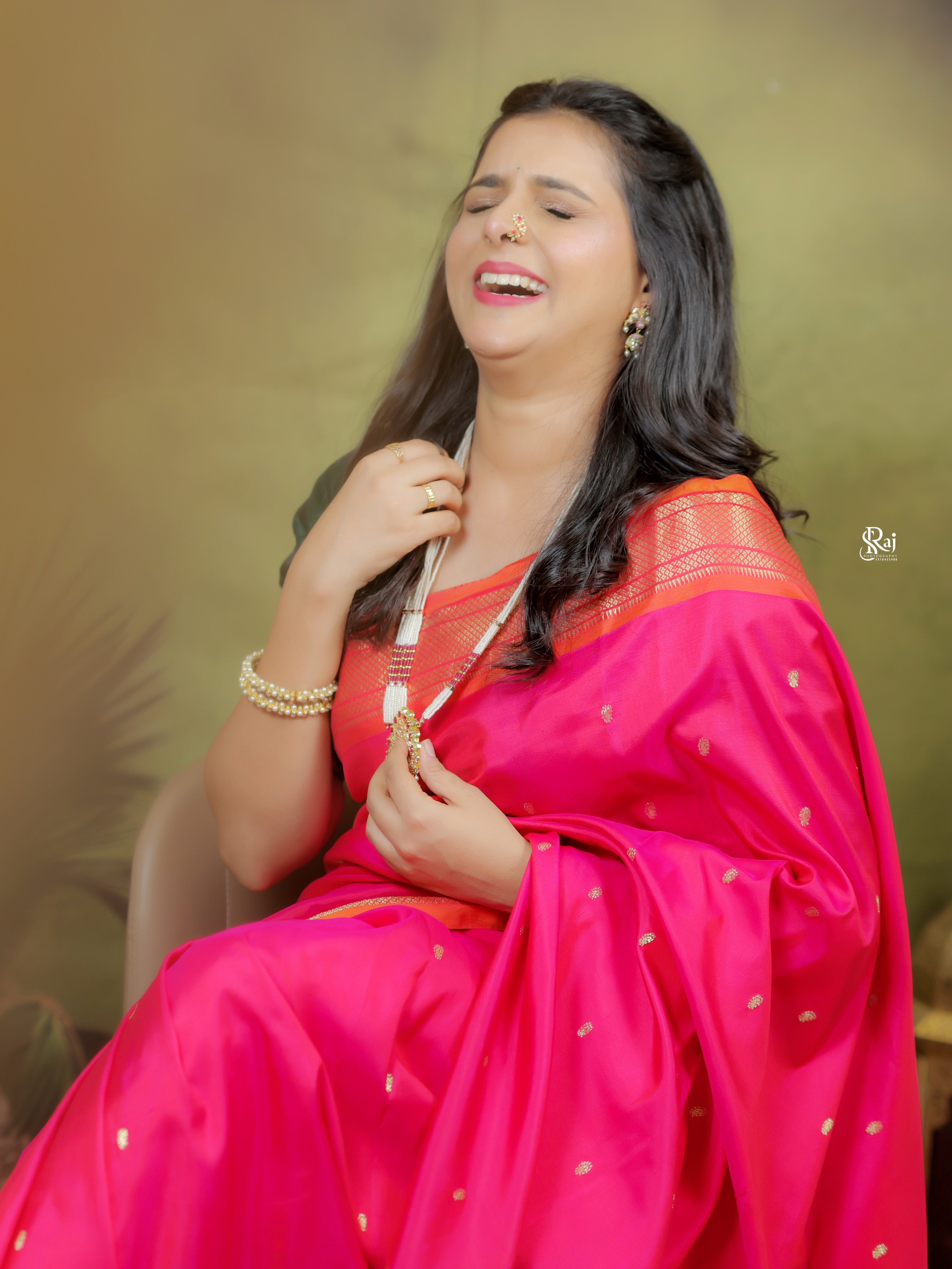 Shivani Naik Pink Paithani Saree Look