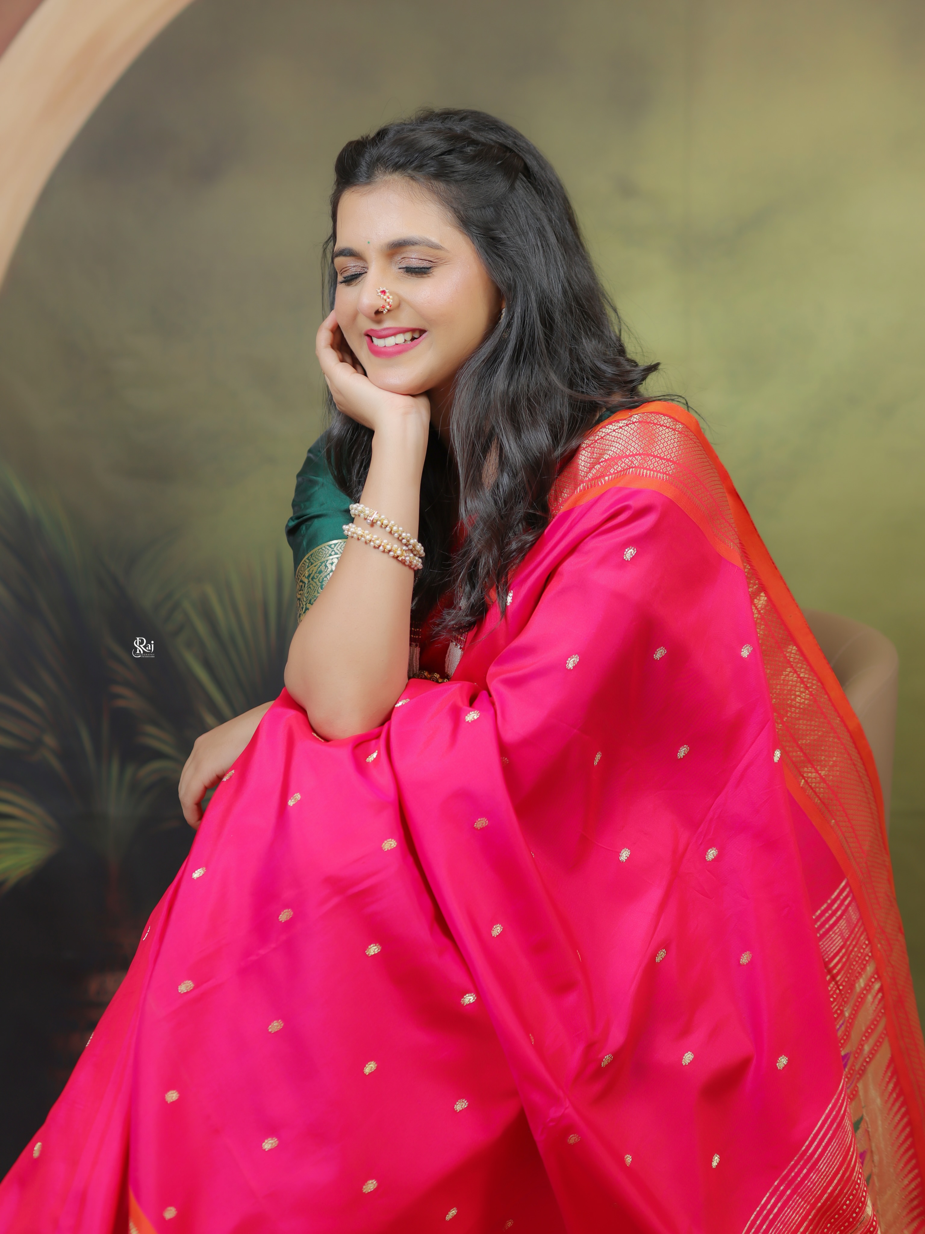 Shivani Naik Pink Paithani Saree Look