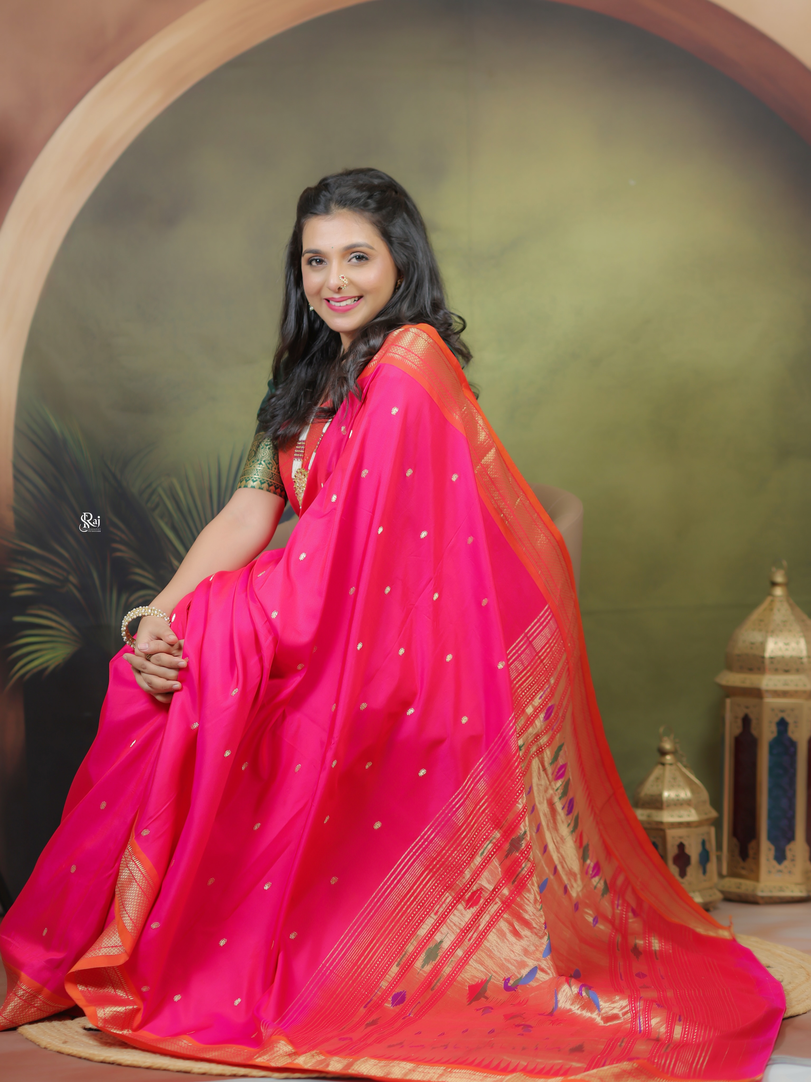Shivani Naik Pink Paithani Saree Look