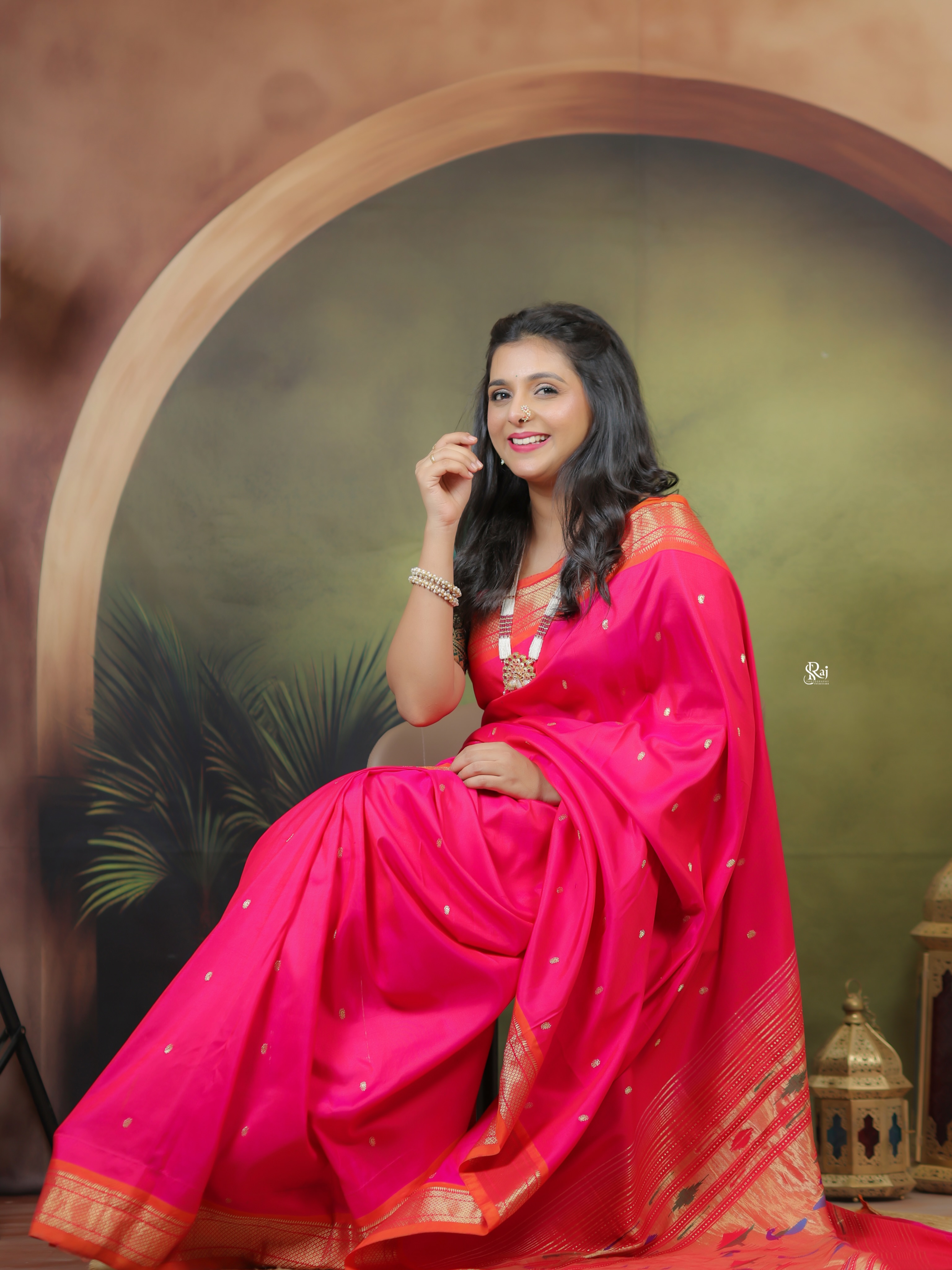 Shivani Naik Pink Paithani Saree Look