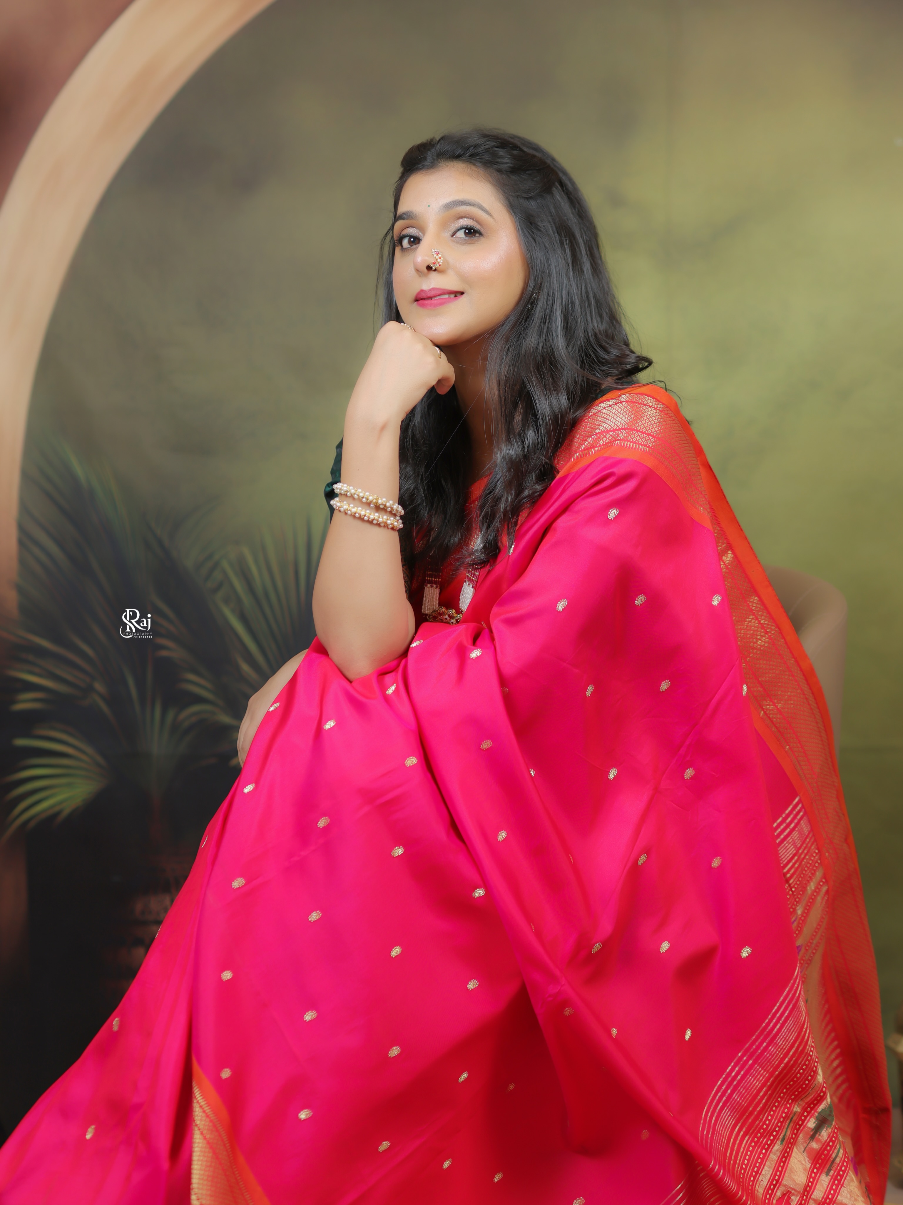 Shivani Naik Pink Paithani Saree Look