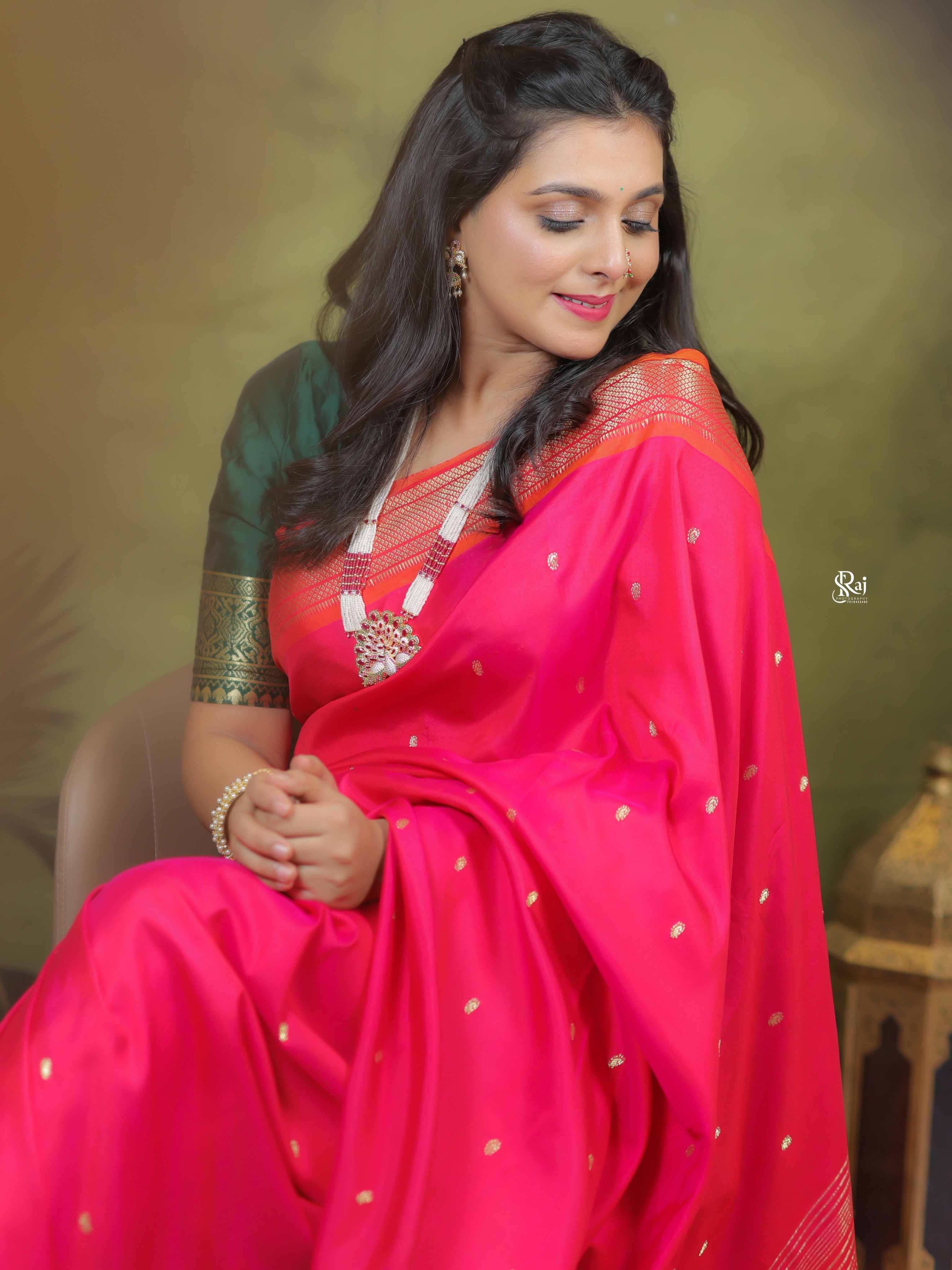 Shivani Naik Pink Paithani Saree Look