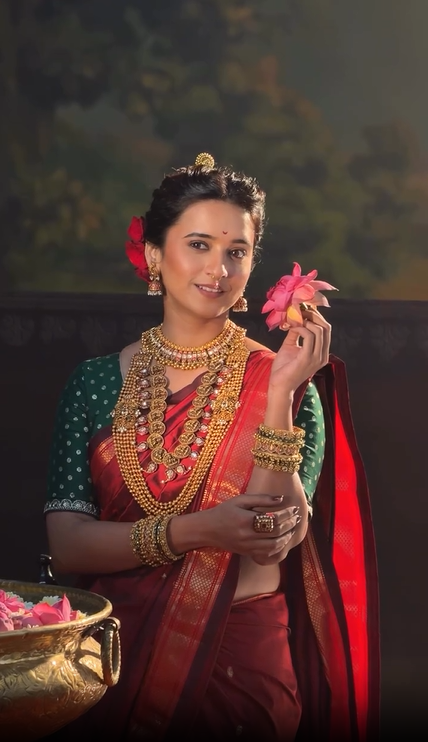 Shivani Surve Paithani Nauvari Saree Look