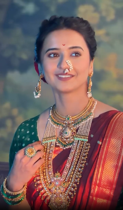 Shivani Surve Paithani Nauvari Saree Look