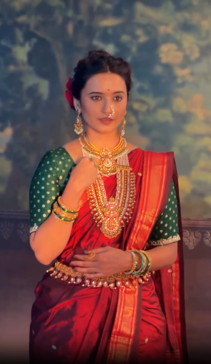Shivani Surve Paithani Nauvari Saree Look