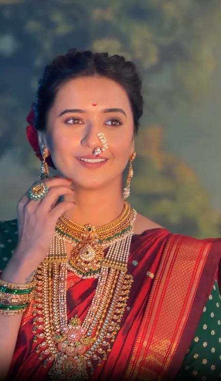 Shivani Surve Paithani Nauvari Saree Look