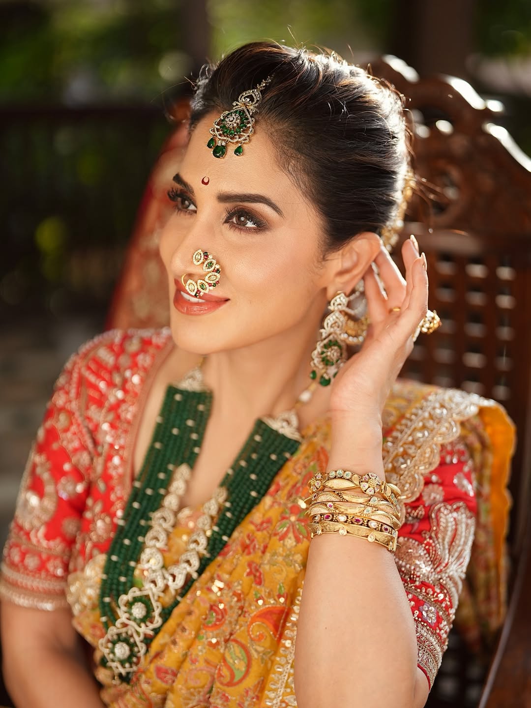 Smita Gondkar Yellow Saree Photoshoot