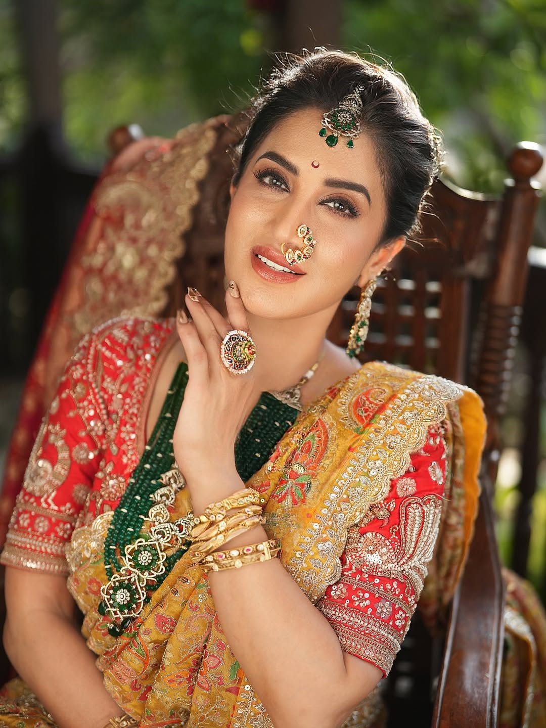 Smita Gondkar Yellow Saree Photoshoot