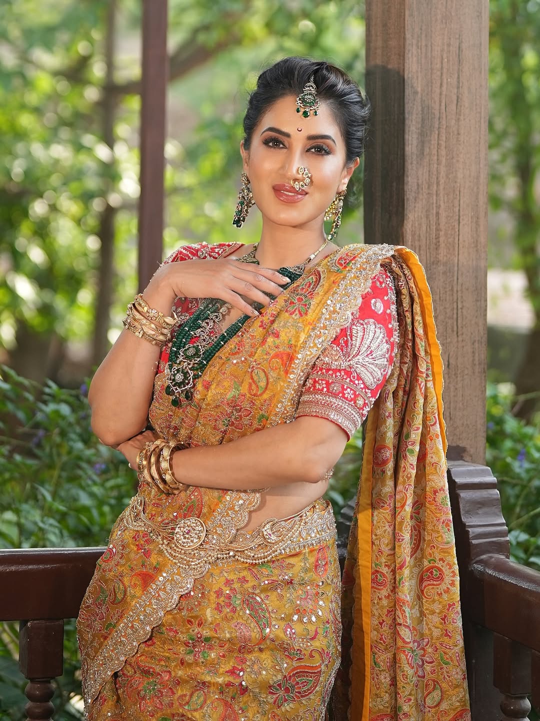 Smita Gondkar Yellow Saree Photoshoot