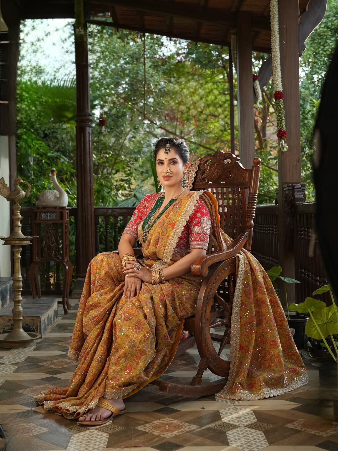 Smita Gondkar Yellow Saree Photoshoot