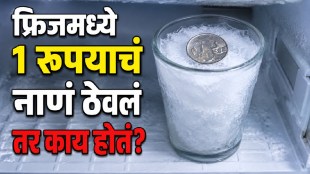 One rupee coin placed in freezer to detect power outages and protect stored food